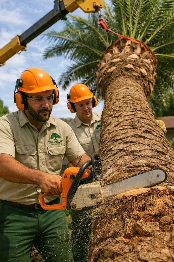 Professional palm tree removal in Sydney using controlled, safety-focused techniques