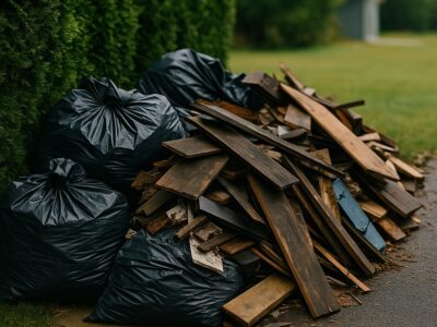 Rubbish removal by team