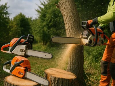 A person is cutting trees by using feller bunchers in sydney